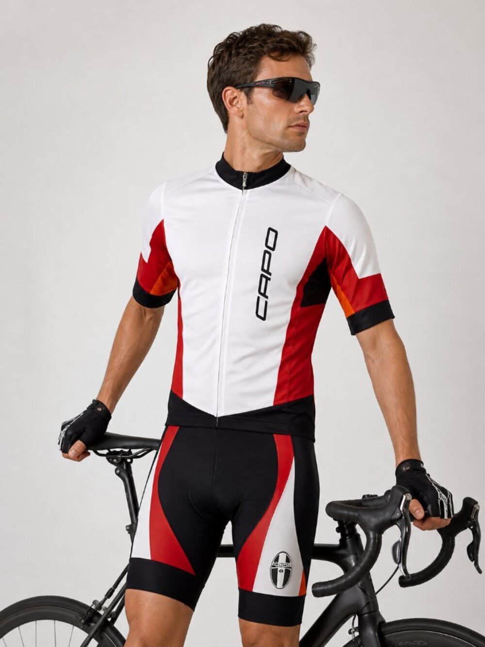 CAPO Cycling Kit Short Sleeve Jersey Shirt and Bib Shorts L/XL